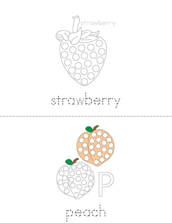 Fruit Dot Painting Mini Book - Sheet 3