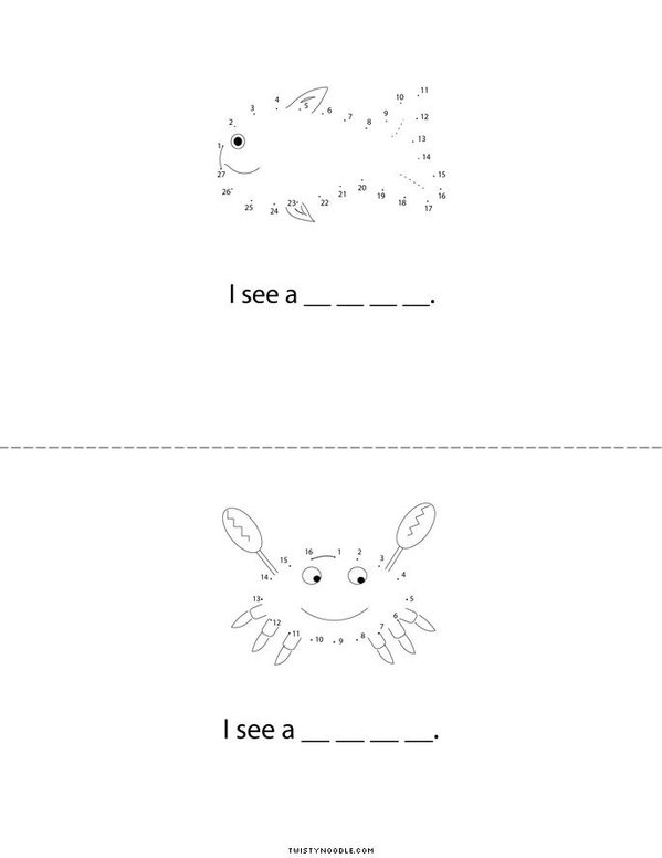 Animal Dot to Dot Mini Book - Sheet 2