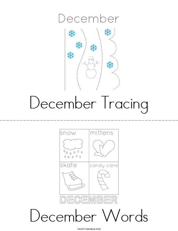 My December Activity Book Mini Book - Sheet 2