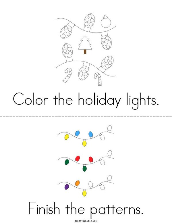 Holiday Lights Mini Book - Sheet 2
