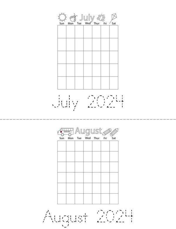 2024 Calendar Mini Book - Sheet 4