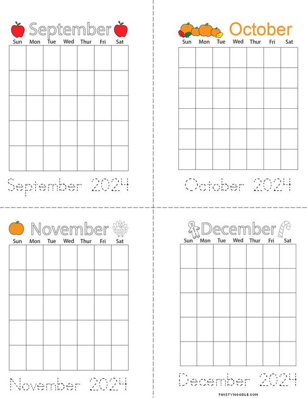 2024 Calendar Mini Book - Sheet 3