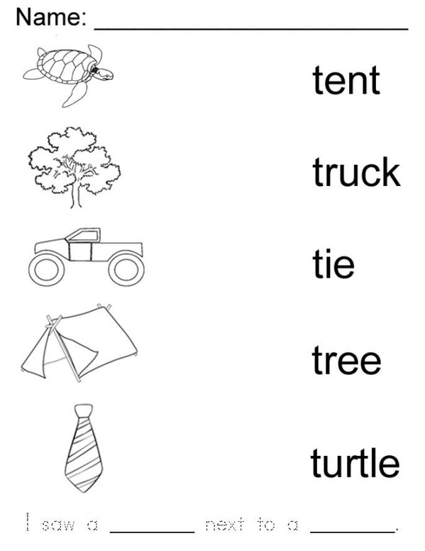 Letter Tt consonant Mini Book - Sheet 4