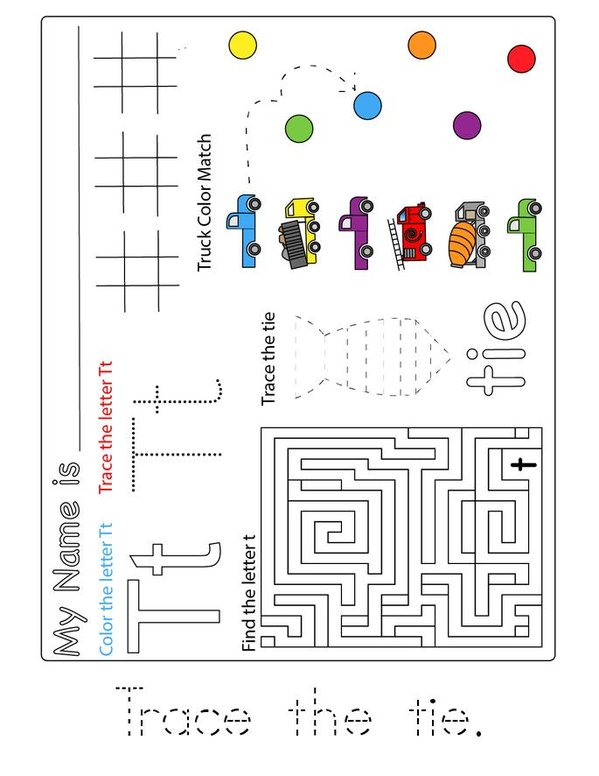 Letter Tt consonant Mini Book - Sheet 5