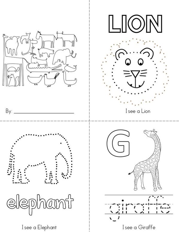 MY ZOO BOOK Mini Book - Sheet 1