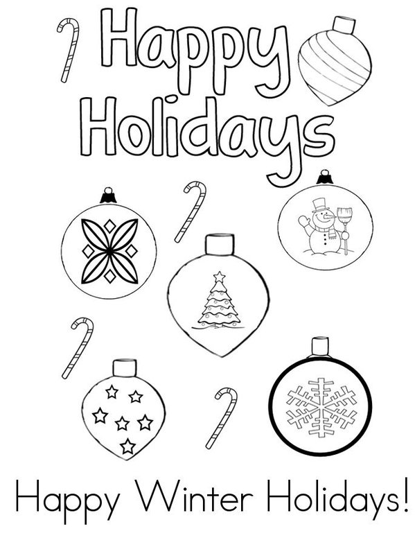 Happy Holidays Mini Book - Sheet 2