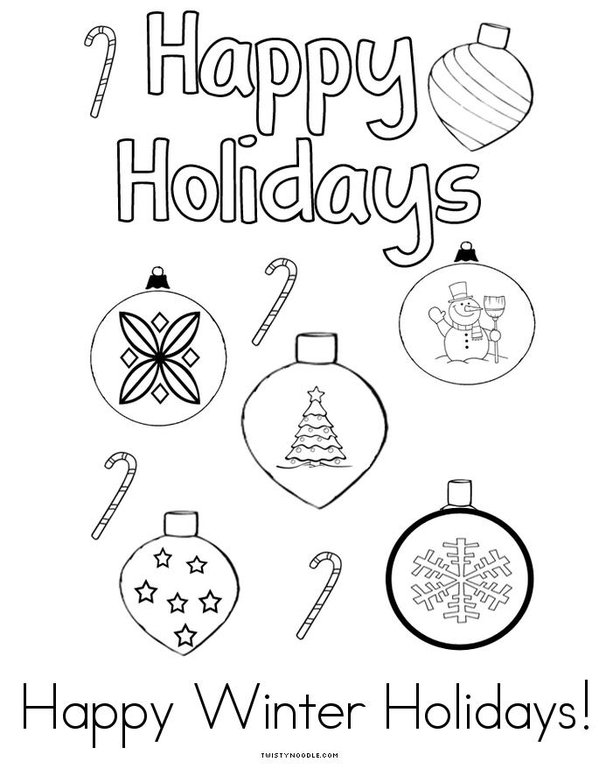 Happy Holidays Mini Book - Sheet 4