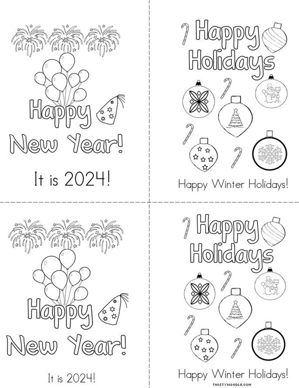 Happy Holidays Mini Book