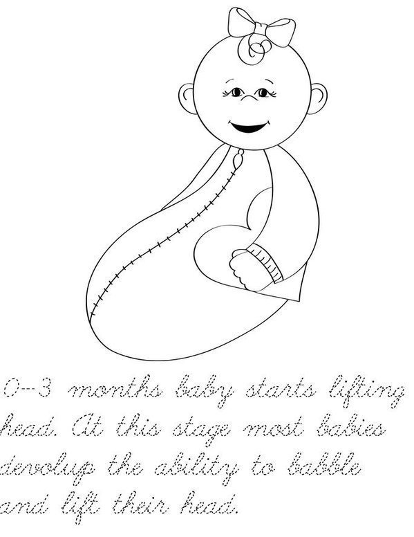 Baby devolpment stages Mini Book - Sheet 1