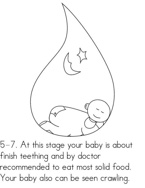 Baby devolpment stages Mini Book - Sheet 3