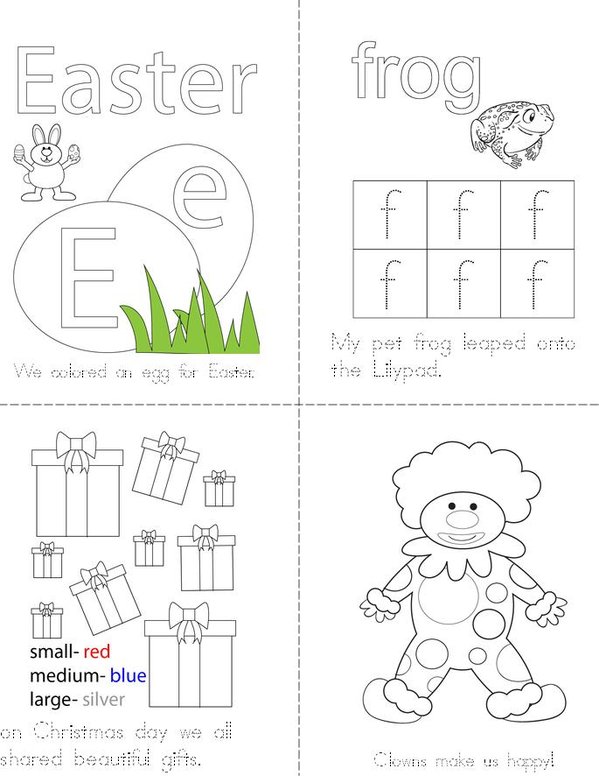 Learning and writing my ABC Mini Book - Sheet 2