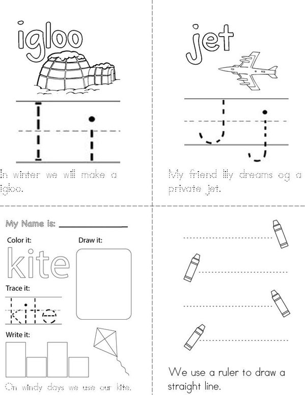 Learning and writing my ABC Mini Book - Sheet 3