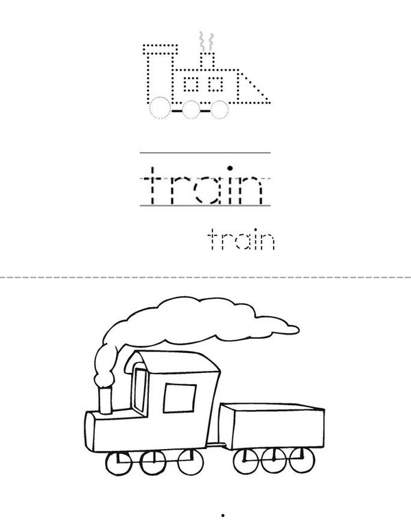 train Mini Book - Sheet 1