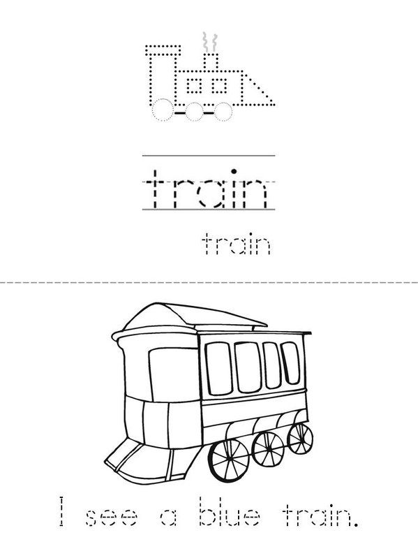 Train Mini Book - Sheet 1