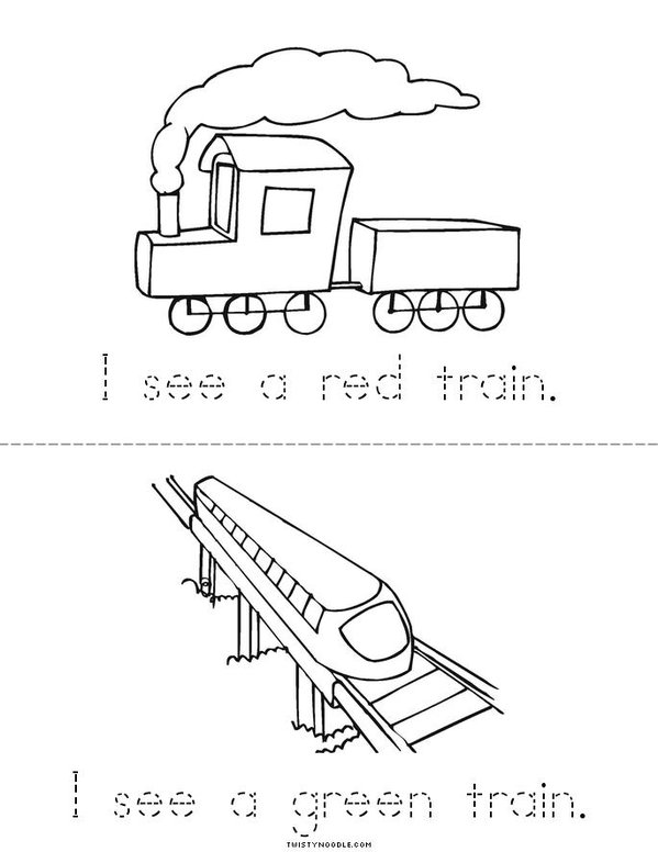 Train Mini Book - Sheet 2