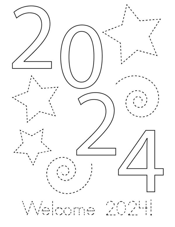 Welcome 2024! Mini Book - Sheet 1