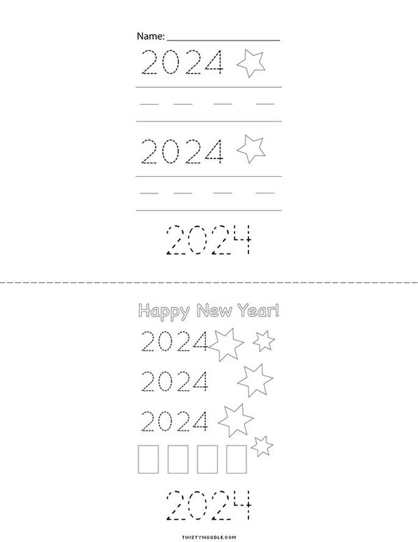 Happy New Year 2024 Mini Book - Sheet 2