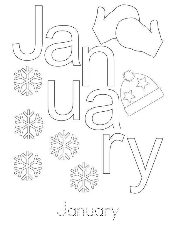 Practice Writing January Mini Book - Sheet 1
