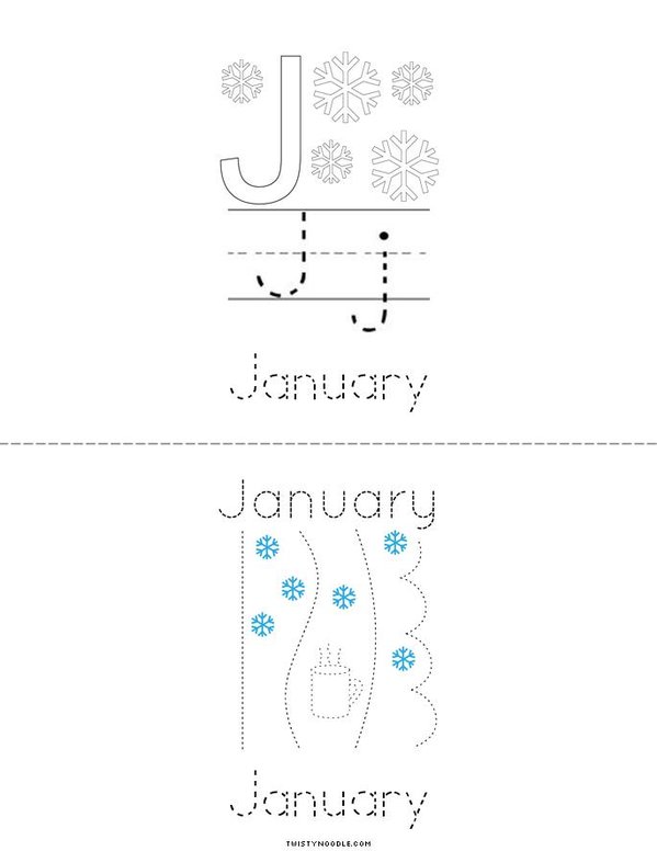 Practice Writing January Mini Book - Sheet 2