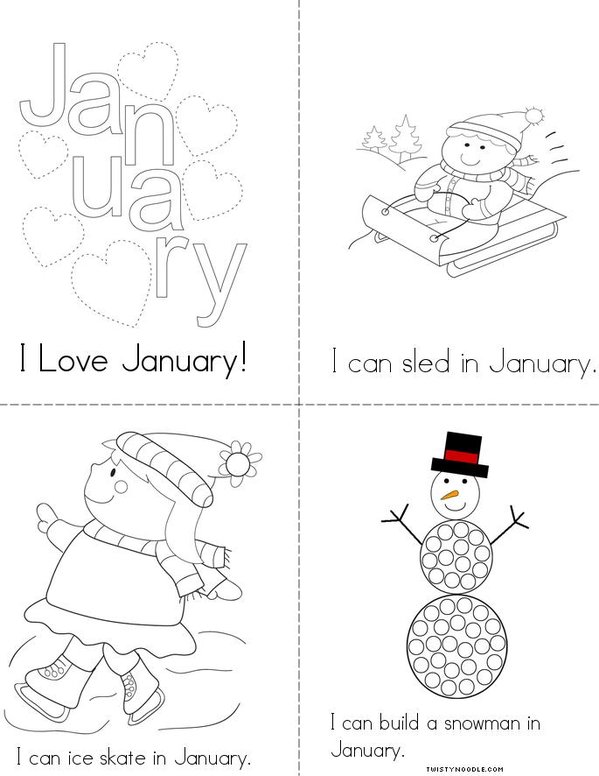 I Love January Mini Book