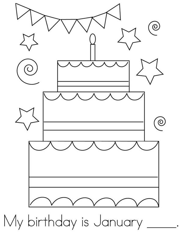 My Birthday is in January Mini Book - Sheet 2