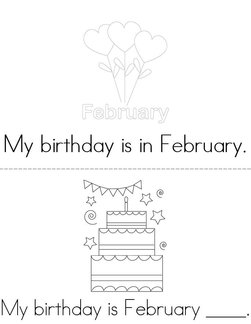 My Birthday is in February Book