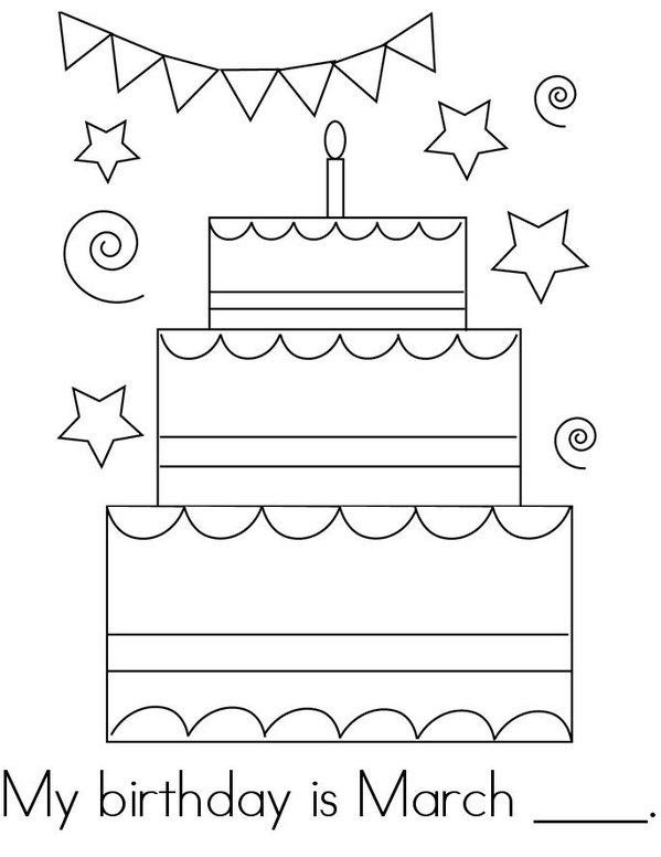 My Birthday is in March Mini Book - Sheet 2