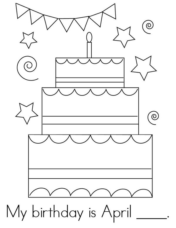 My Birthday is in April Mini Book - Sheet 2