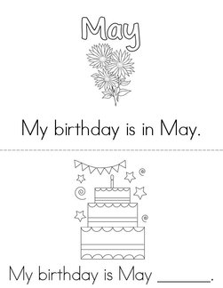 My Birthday is in May Book