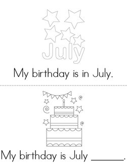 My Birthday is in July Book