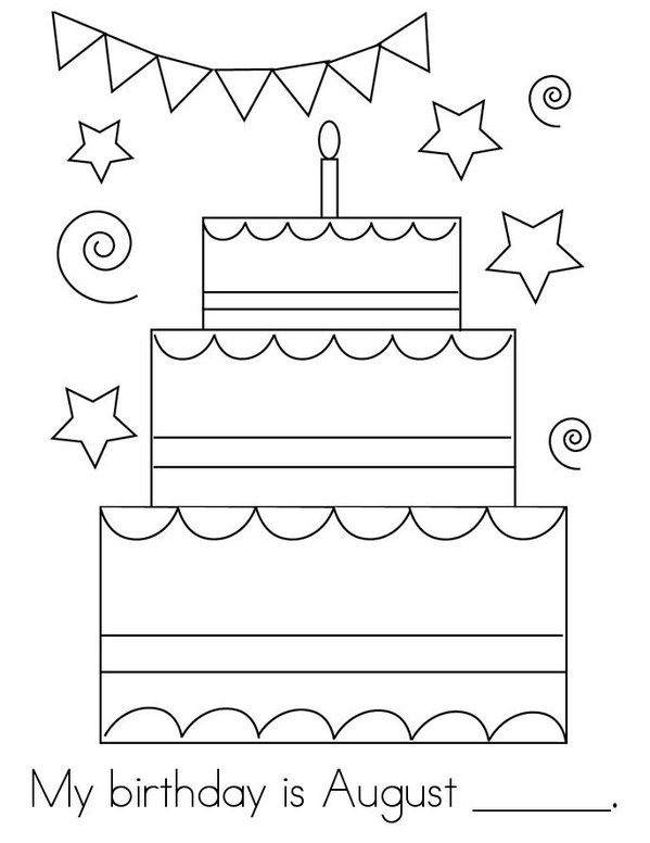 My Birthday is in August Mini Book - Sheet 2
