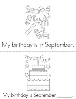 My Birthday is in September Book