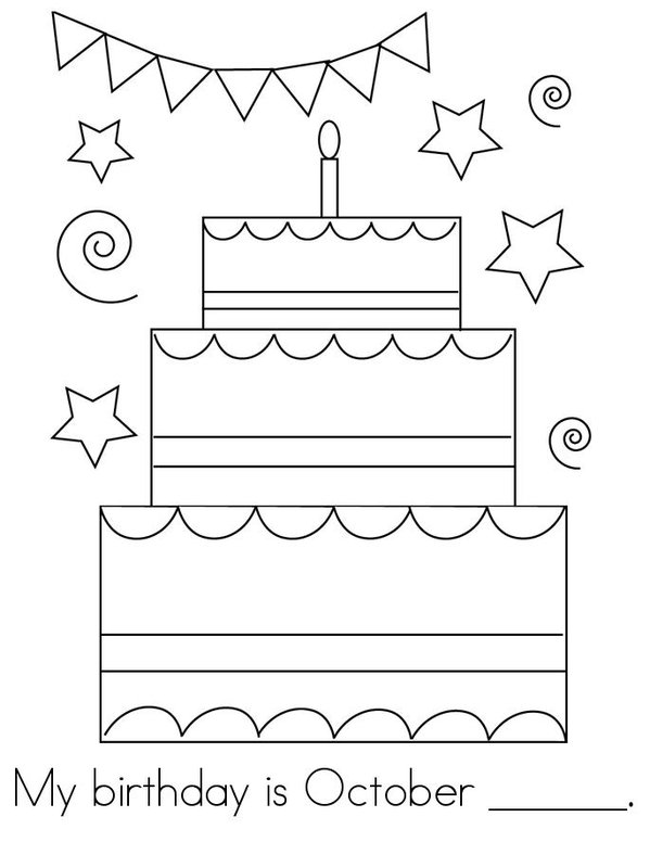 My Birthday is in October Mini Book - Sheet 2