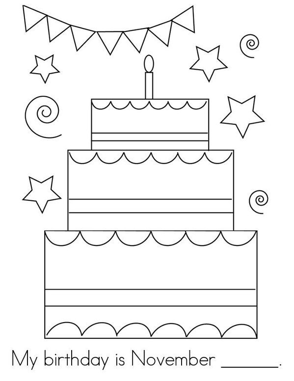 My Birthday is in November Mini Book - Sheet 2