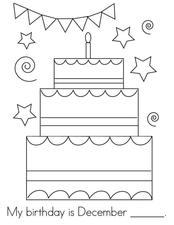 My Birthday is in December Mini Book - Sheet 2