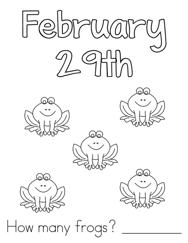 Leap Year Mini Book - Sheet 3