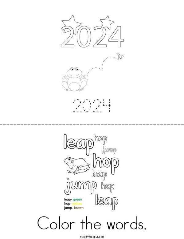 Leap Year Writing Practice Mini Book - Sheet 2
