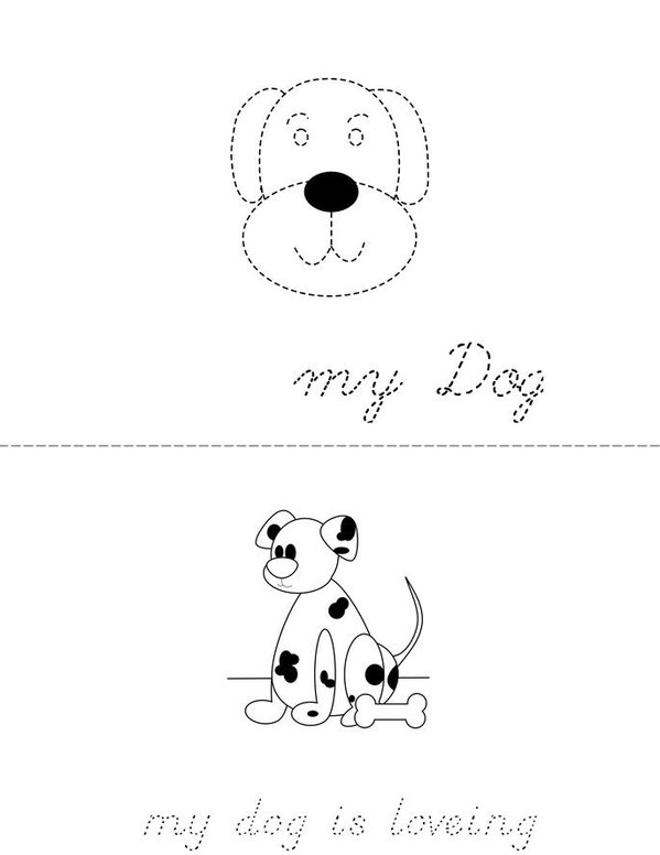 my dog Mini Book - Sheet 1