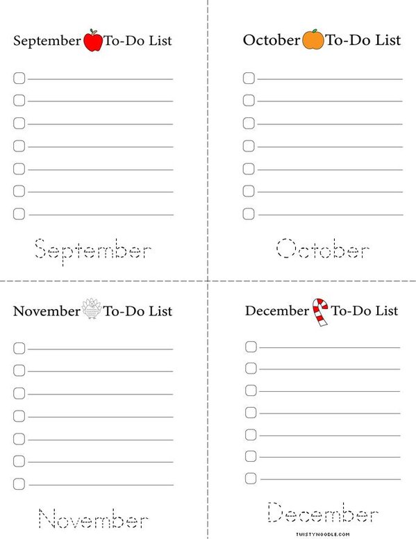 My 2026 List Mini Book - Sheet 3