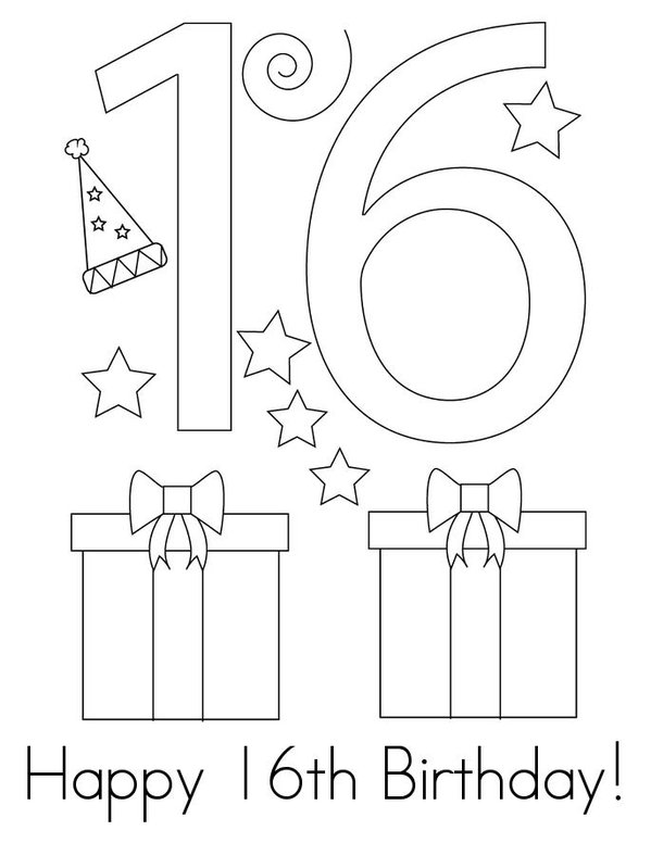 Happy 16th Birthday Mini Book - Sheet 1