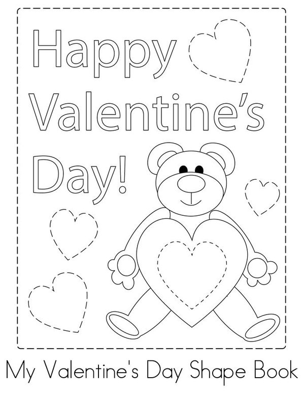 Valentine's Day Shape Mini Book - Sheet 1