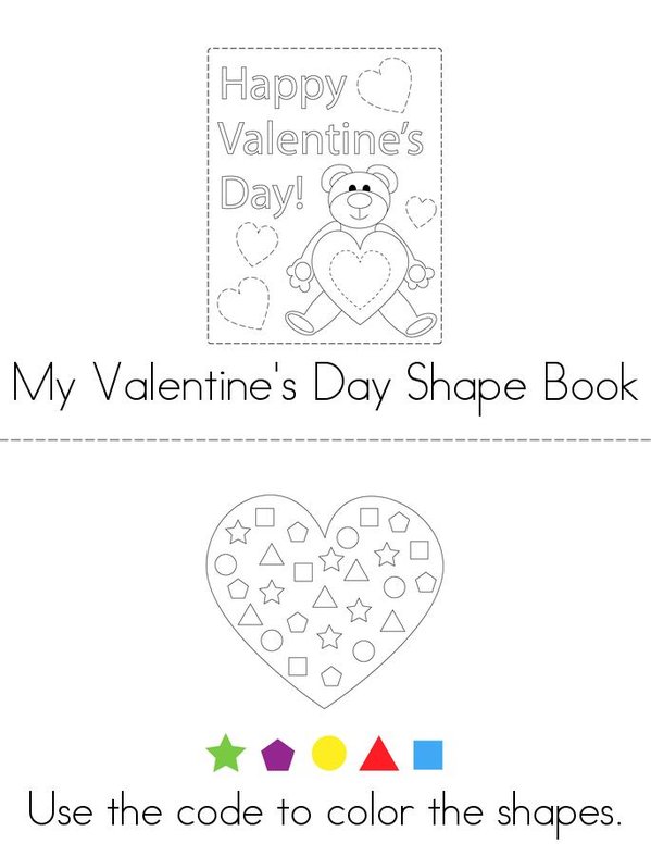 Valentine's Day Shape Mini Book - Sheet 1