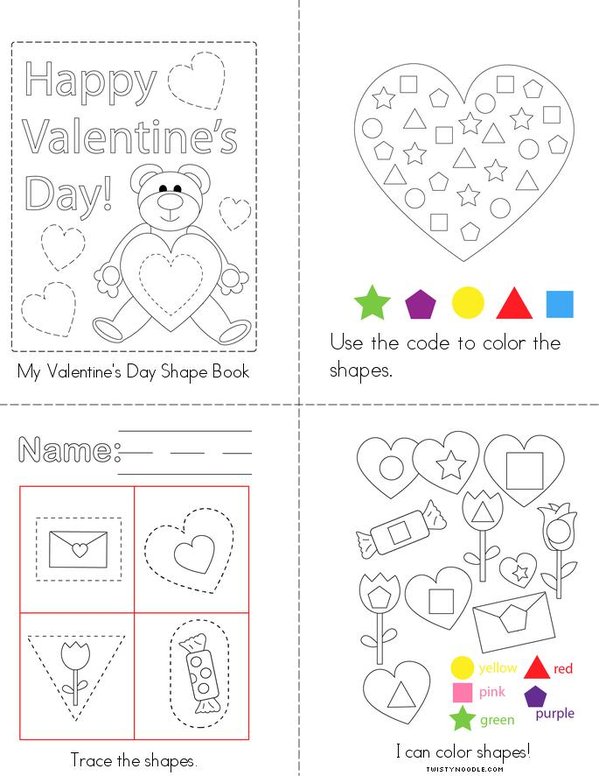 Valentine's Day Shape Mini Book