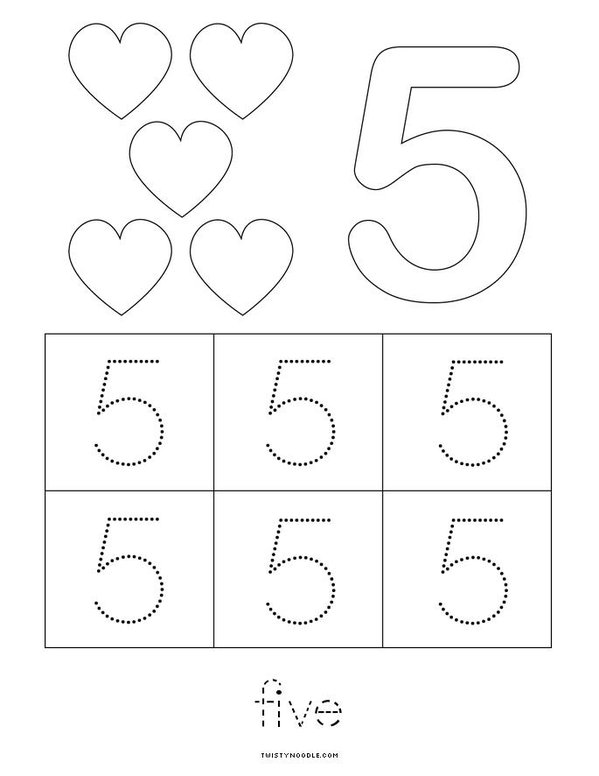 Heart Counting Mini Book - Sheet 6