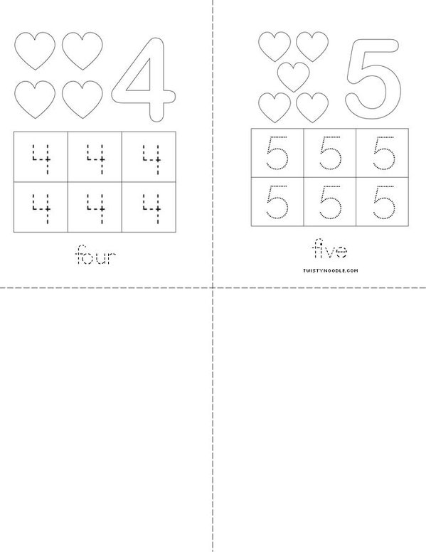 Heart Counting Mini Book - Sheet 2