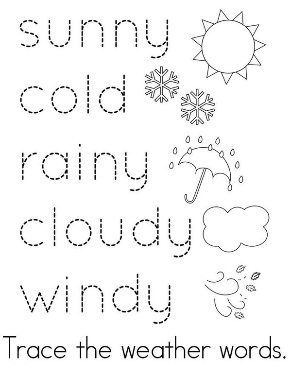 Weather Activity Mini Book - Sheet 1