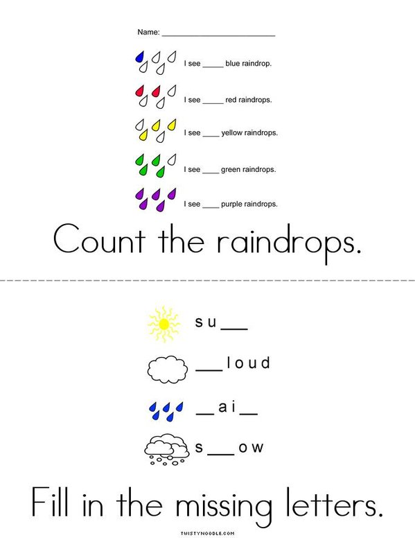 Weather Activity Mini Book - Sheet 2