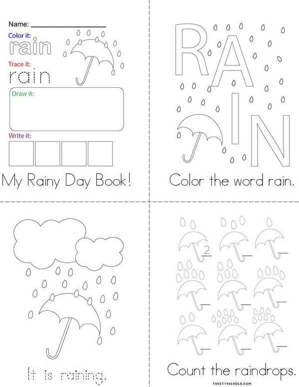 Rain Mini Book