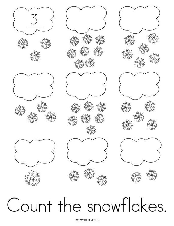 Snow Mini Book - Sheet 4