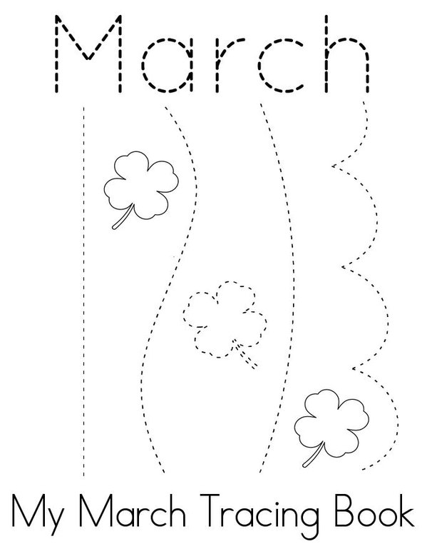 March Tracing Mini Book - Sheet 1